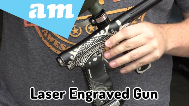 Maker Video: Laser Engrave on Paintball Gun Plastic Handle for Amazing Pattern Effect Then Assemble and Tested