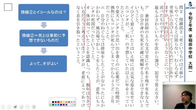 早稲田中学校・令和２年度(第１回)【過去問解説】