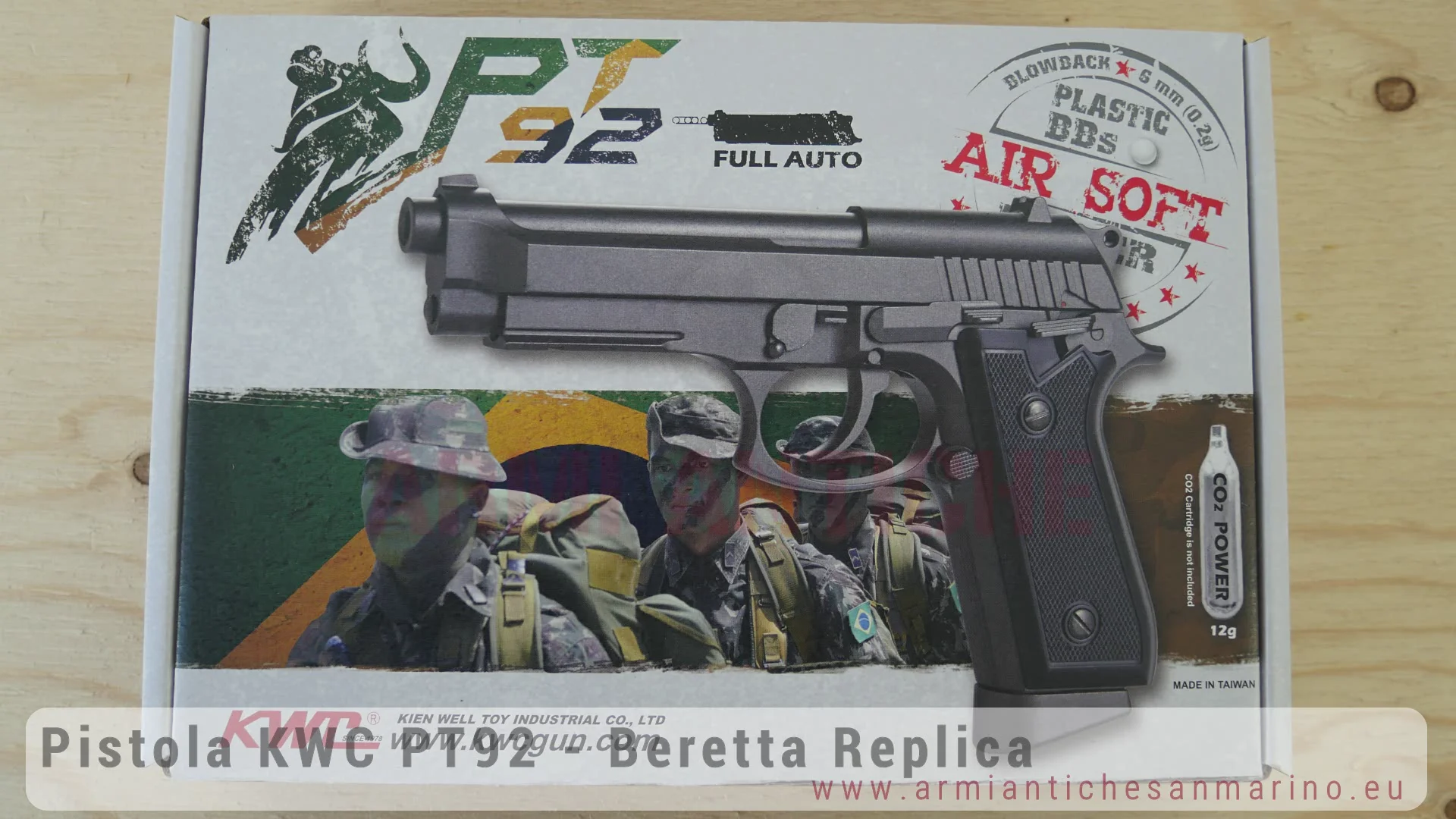 Pistola Softair a Co2 PT92 - Semi-Auto e Automatica - Full-Metal -  Scarrellante - KWC (KW-PT92) on Vimeo