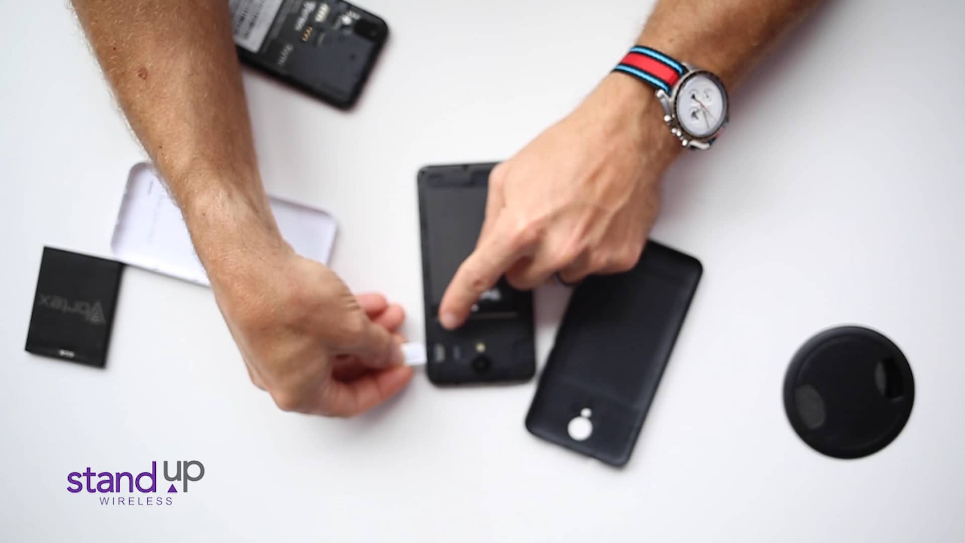 How to install your SIM card into your new StandUp Wireless Lifeline phone device on Vimeo