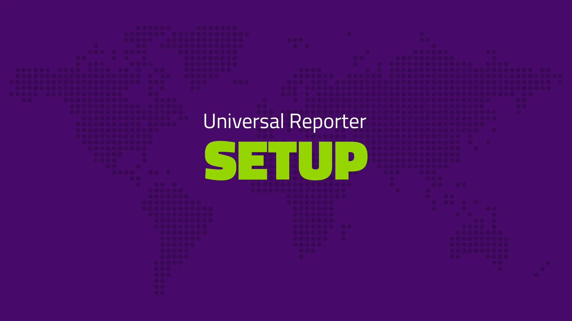 Webroot universal reporter setup