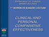 Dr Julie A Freischlag-  3rd Annual WOMEN IN SURGERY LECTURE- Clinical and Personal Comparative Effectiveness- 42min- 2020