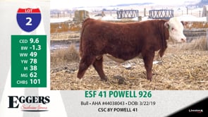 Lot #2 - ESF 41 POWELL 926