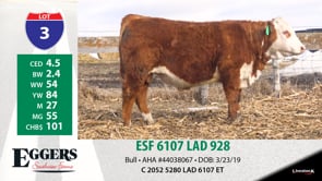 Lot #3 - ESF 6107 LAD 928