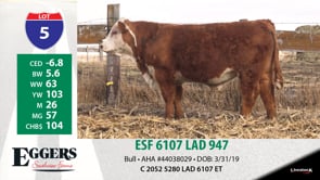 Lot #5 - ESF 6107 LAD 947