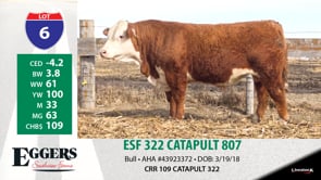 Lot #6 - ESF 322 CATAPULT 807