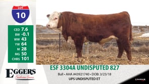 Lot #10 - ESF 3304A UNDISPUTED 827