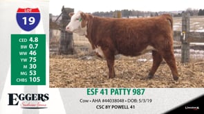 Lot #19 - ESF 41 PATTY 987