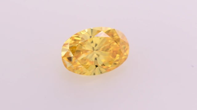 FANCY INTENSE ORANGY YELLOW0.121＆0.116ct-