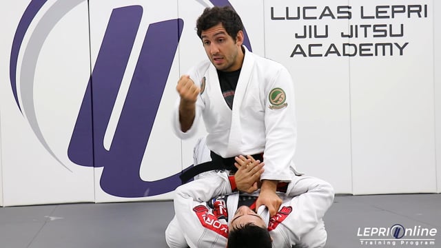 De La Riva Sweep Variation to Mount when Opponent Controls the Collar