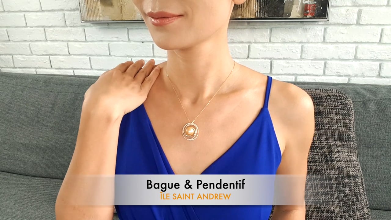 Bague Île Saint Andrew. Perle Dorée I Gemperles