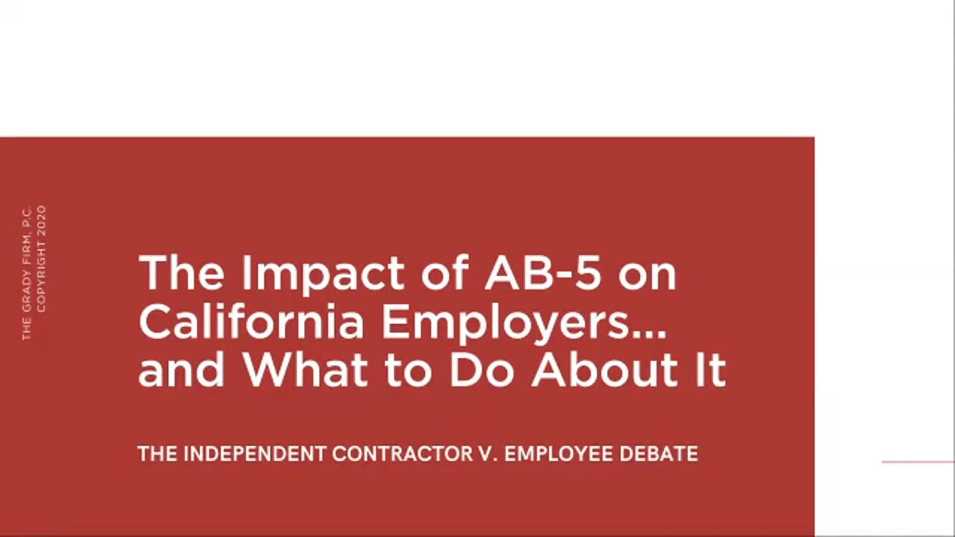 California AB5 and The Event Industry