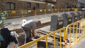 Reparació dels contenidors soterrats de l'Ave Maria