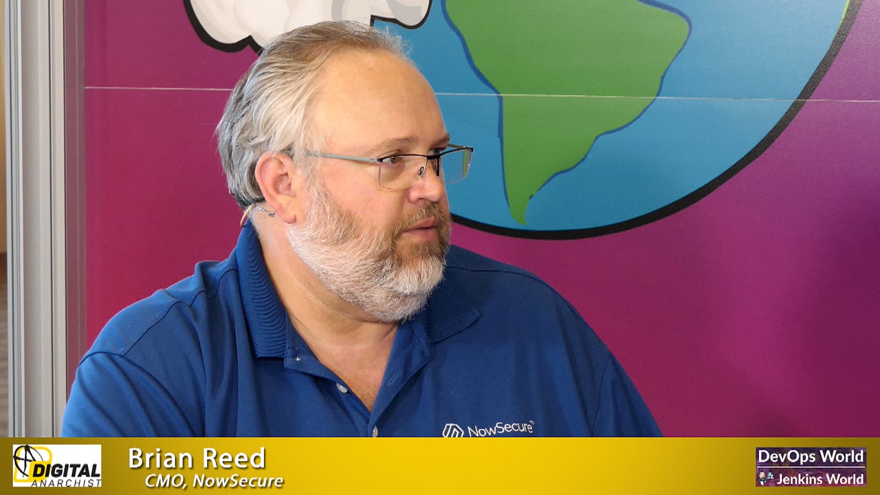 Brian Reed, NowSecure DevOps World Jenkins World San Francisco 2019 Techstrong TV