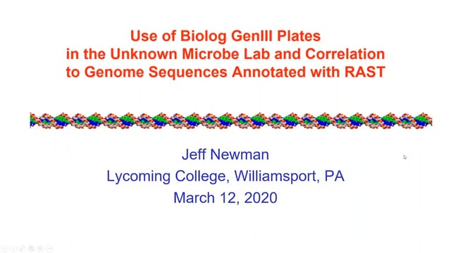 The Use Of Biolog GEN III MicroPlates™ In The Undergraduate Unknown ...