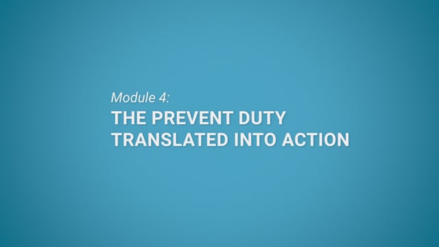 Module 04: The Prevent Duty Translated Into Action - Video Thumbnail