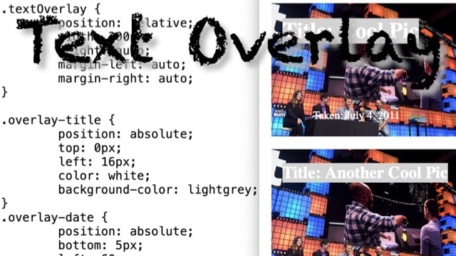 CSS and HTML 5 – Text Overlay on Images – Eli the Computer Guy