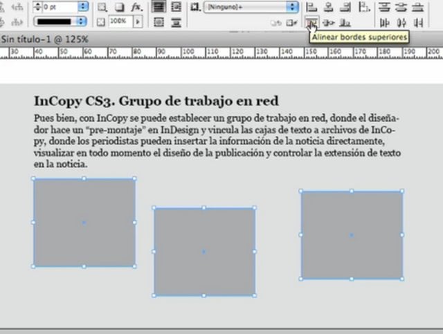 Alinear y distribuir objetos en Indesign CS3 on Vimeo