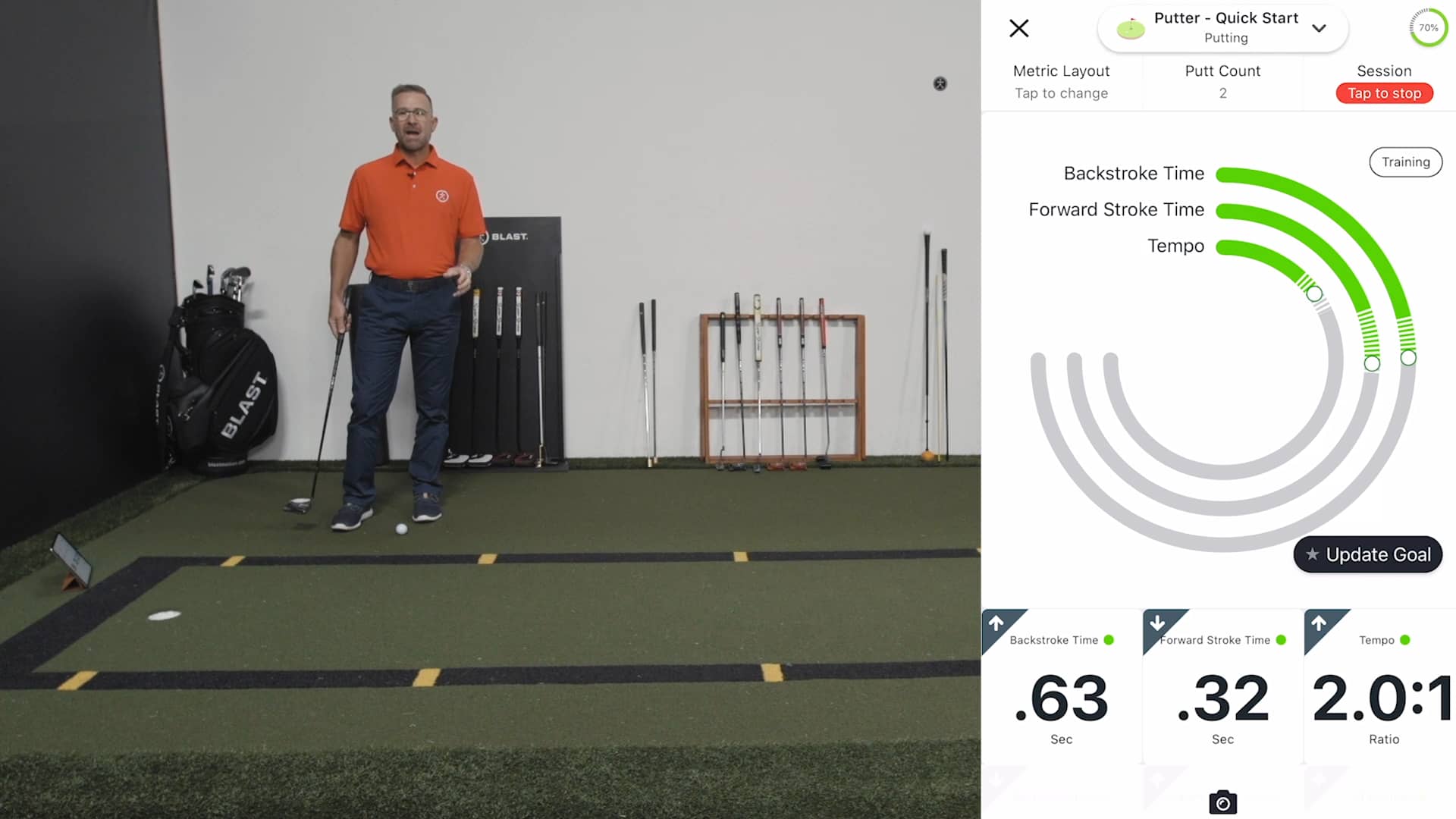 Blast Golf Putting Tempo on Vimeo