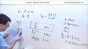 Výrazy - Definiční obory výrazů