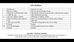 225a Ọ̀ṣafùún
