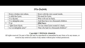 252a Ọ̀sẹ́bìílẹ̀