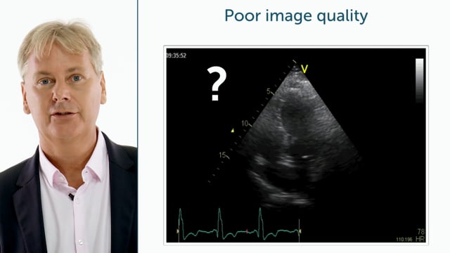 Left heart contrast in poor image quality
