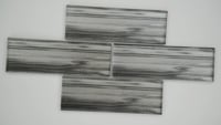 Glacier Black 3x9 Glass Subway Tile