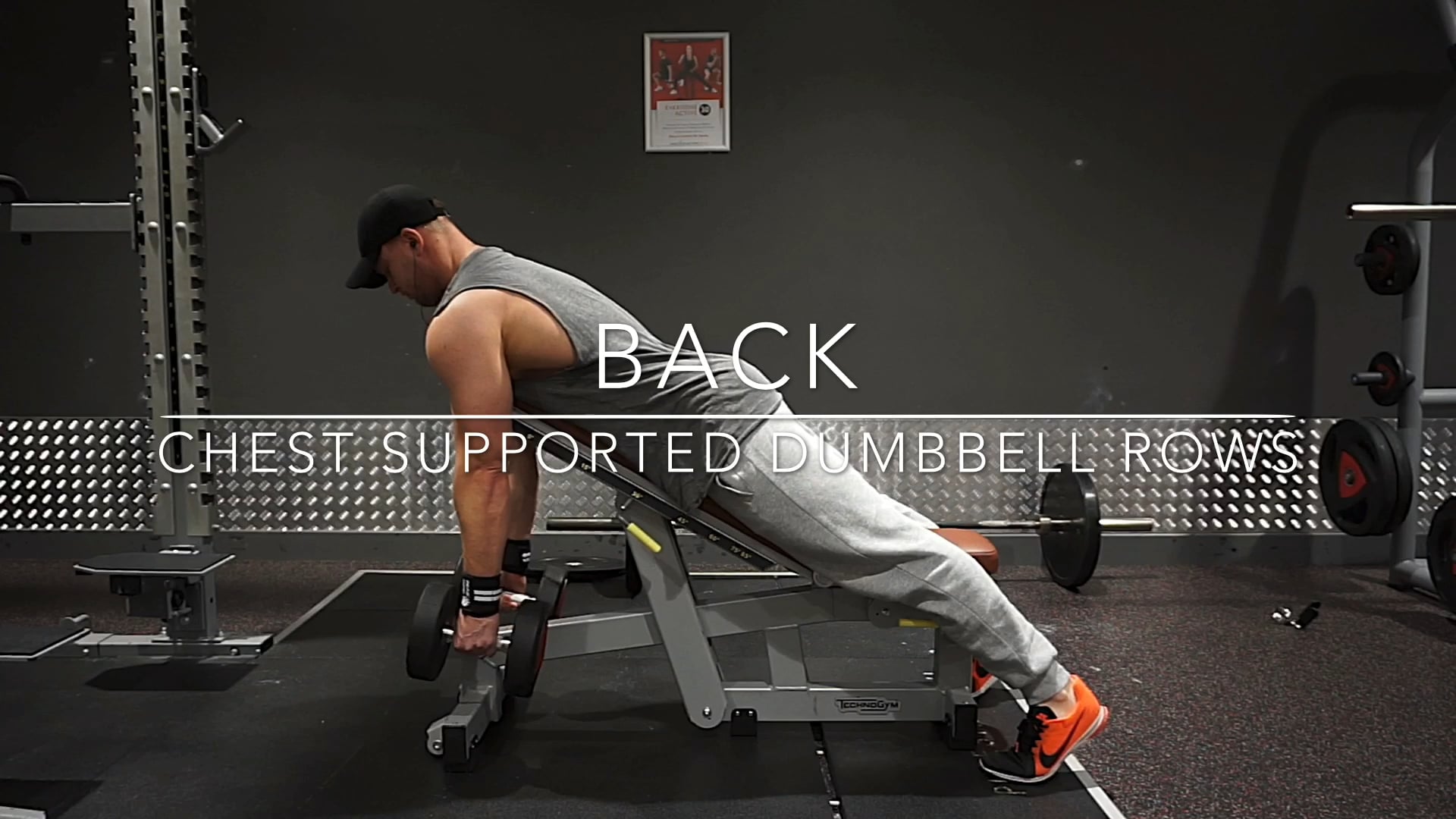 Chest Supported Dumbbell Row on Vimeo
