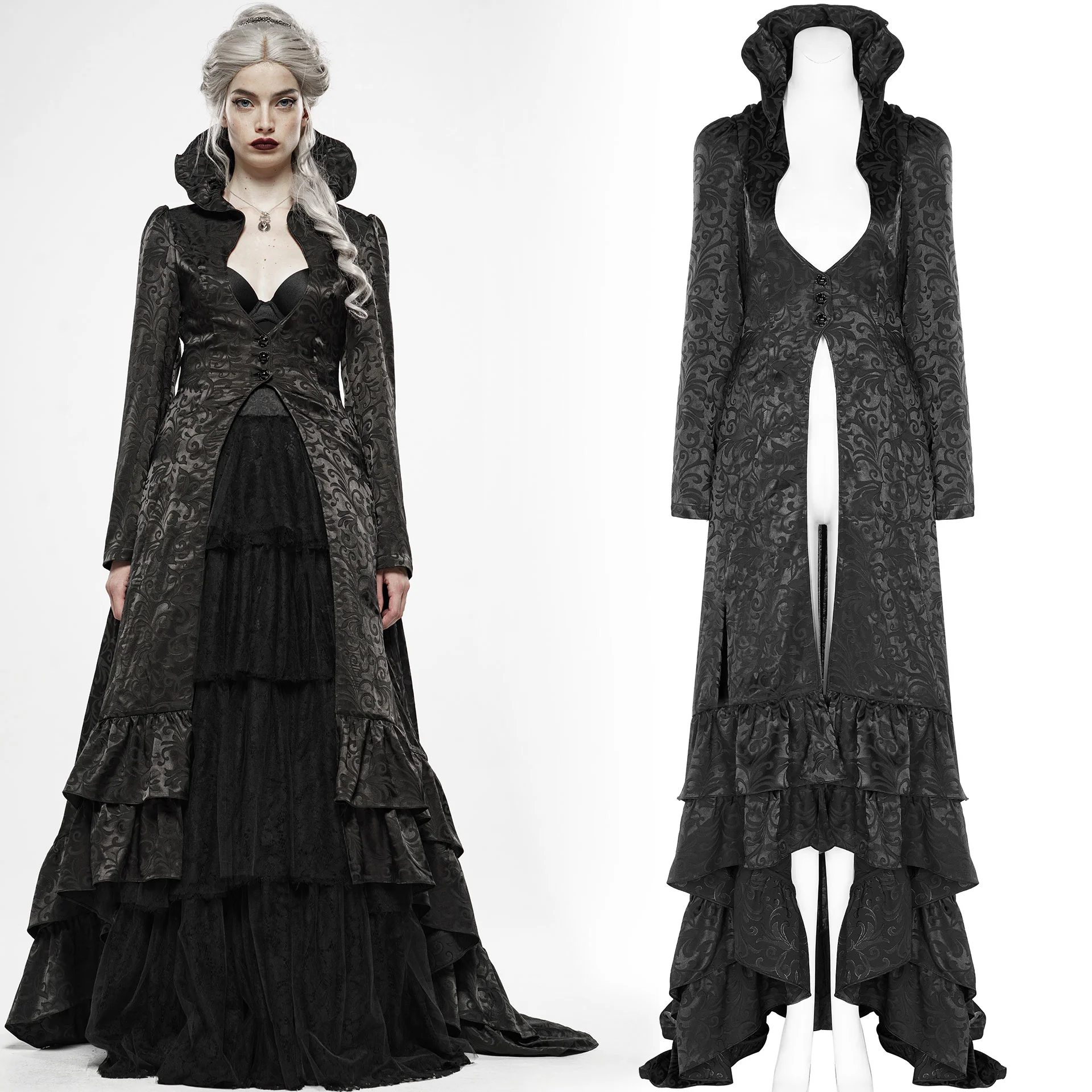服/ファッション Alchemy Gothic: Queen Of The Night Alchemy Gothic Queen of the Night Ornate Necklace Faceted Black