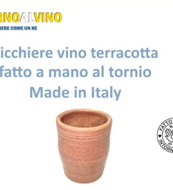 Terracotta Wine Glass Cl. 25, handmade Italy