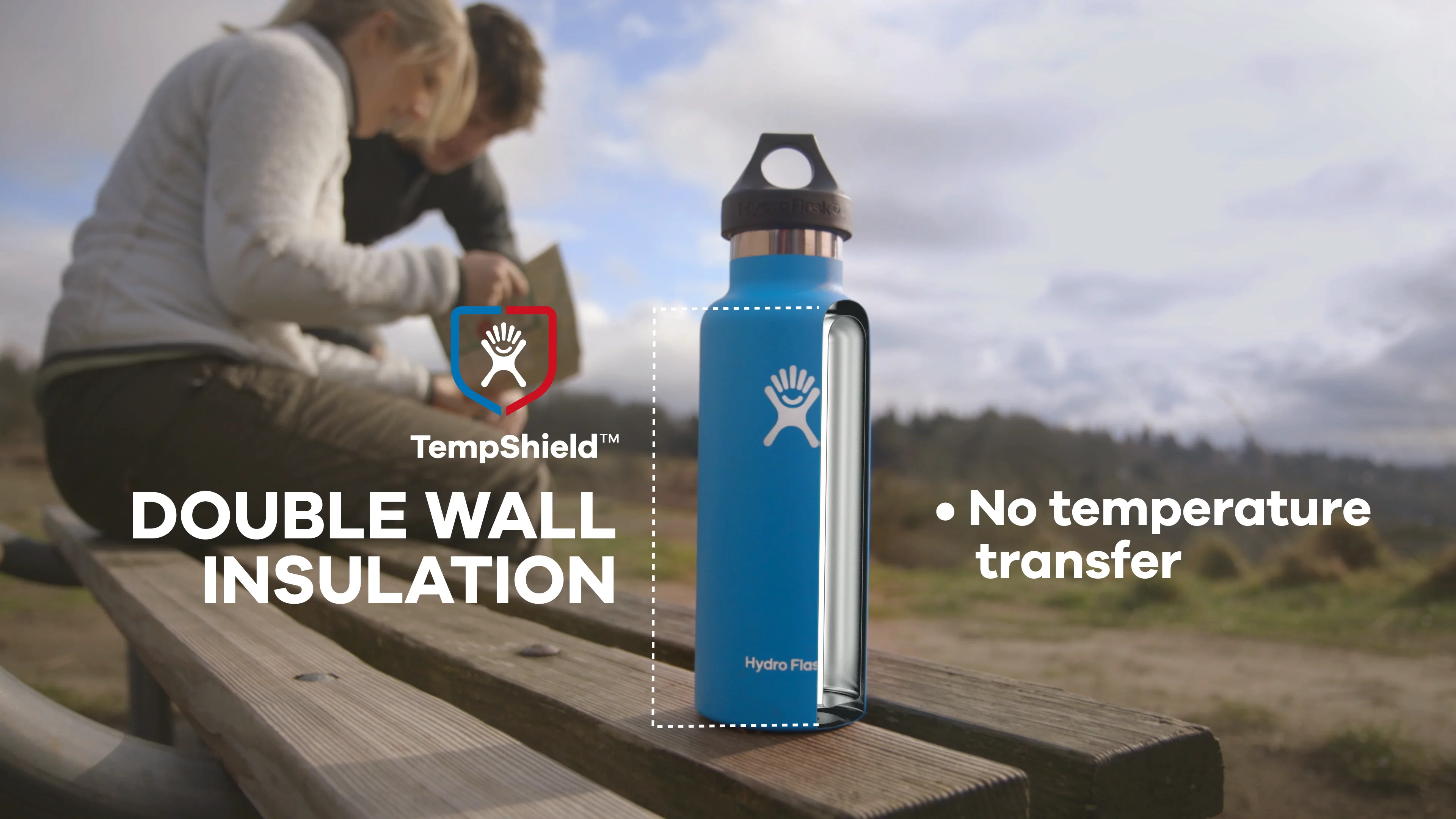 Hydro Flask 18oz Standard Mouth Water Bottle Hike Camp