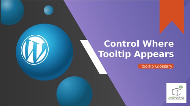 Controlling Where Tooltip Appears - WordPress Tooltip Glossary