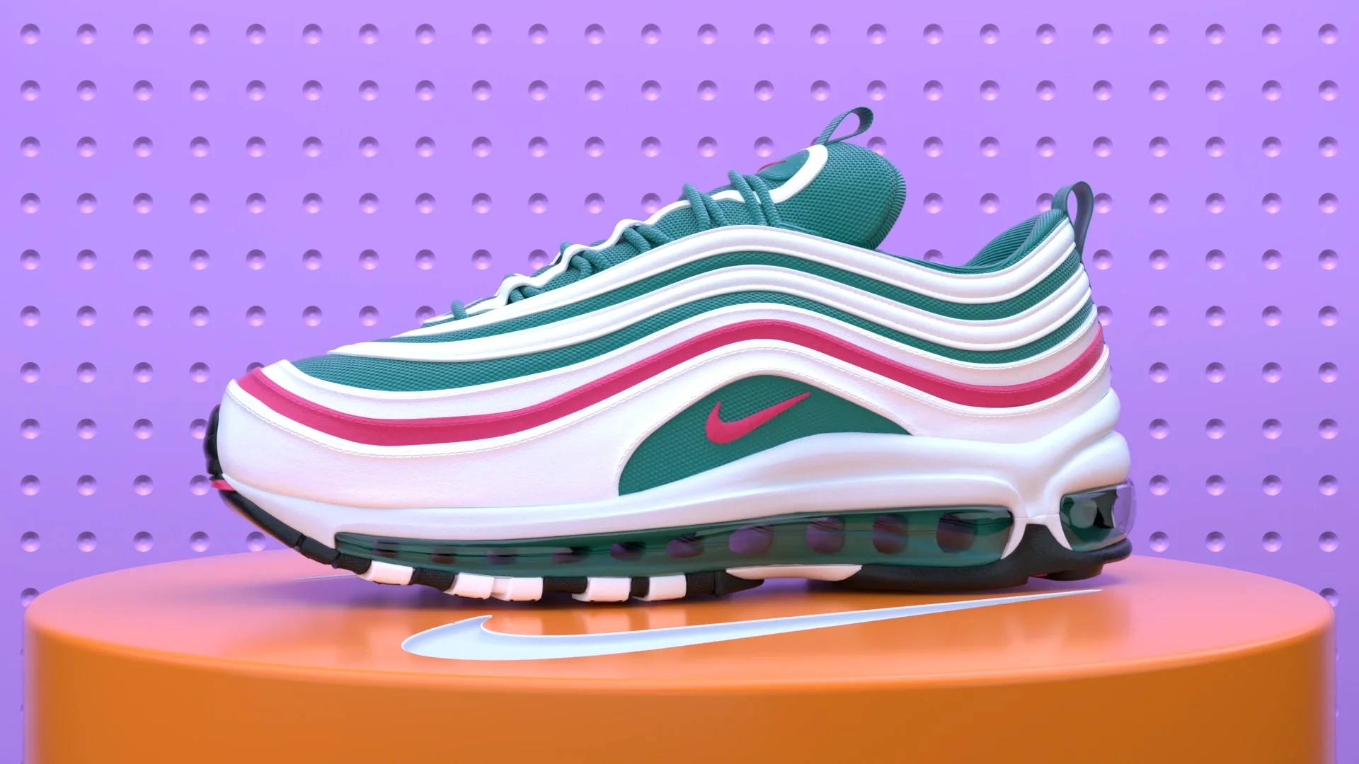 Air max 97 2024 pink kinetic green