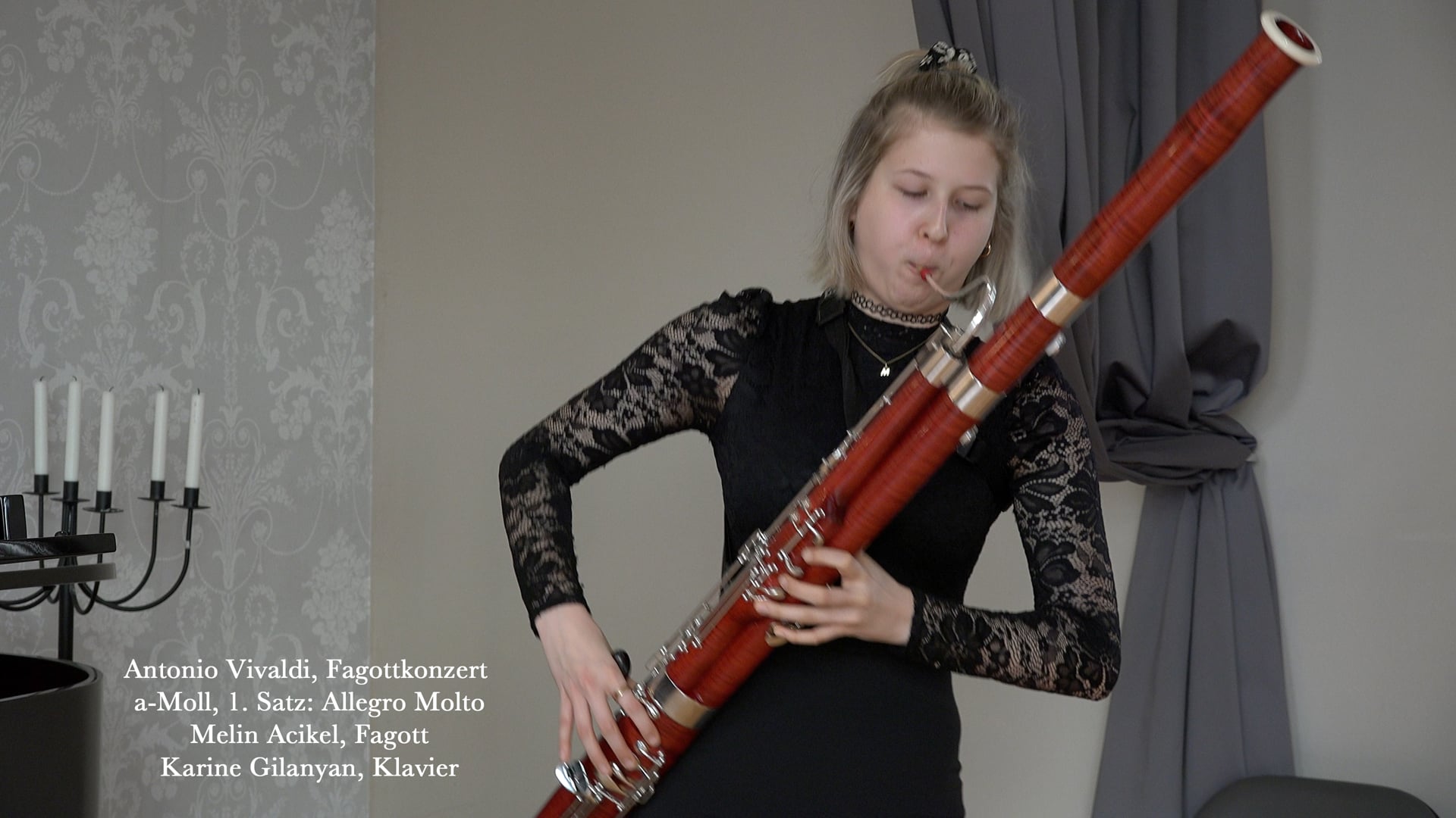 Antonio Vivaldi, Fagottkonzert  a-Moll,1. Satz: Allegro Molto; Melin Acikel, Fagott; Karine Gilanyan, Klavier