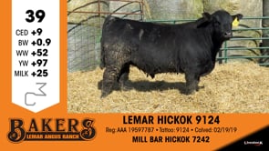Lot #39 - LEMAR HICKOK 9124