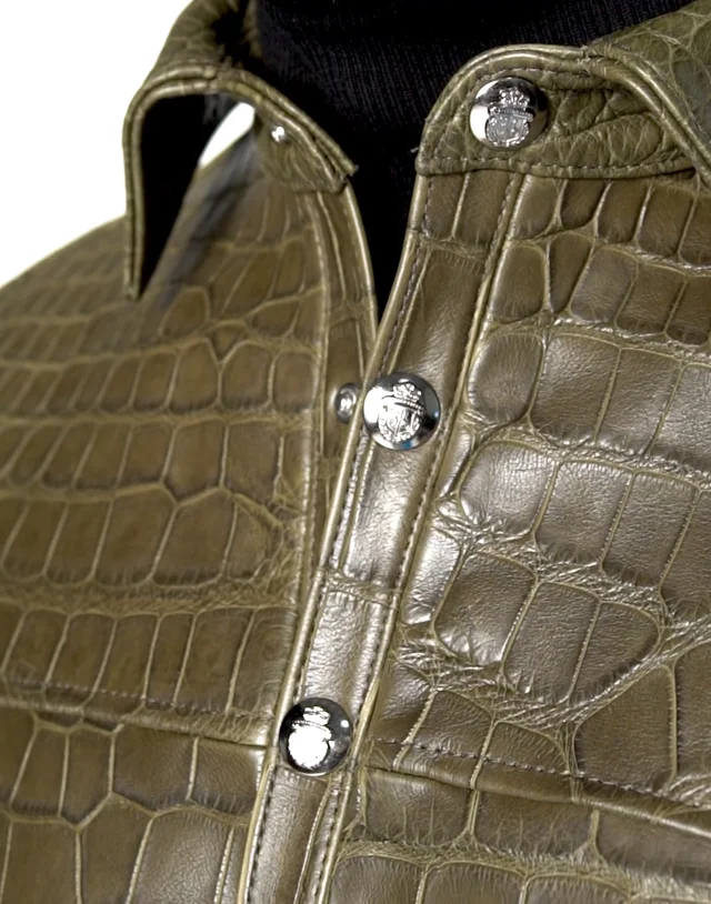 Crocodile Leather Shirts Luxury