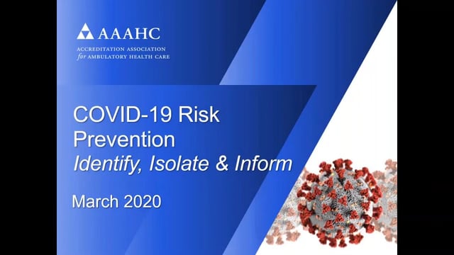 COVID-19 Risk Mitigation Identify, Isolate and Inform - Recorded ...