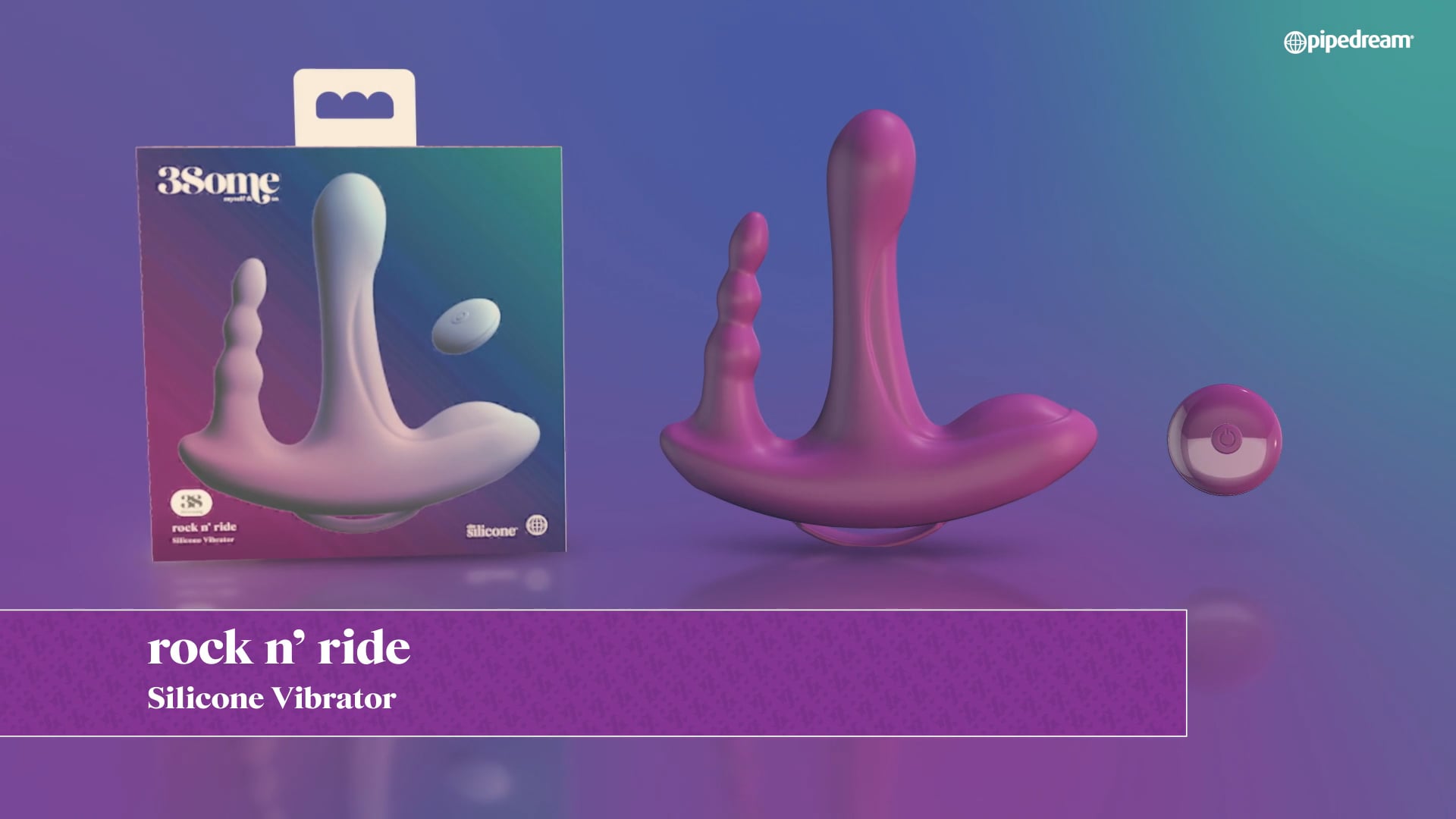 7076 3Some Rock N Ride- Silicone Vibrator by Pipedream Products on Vimeo