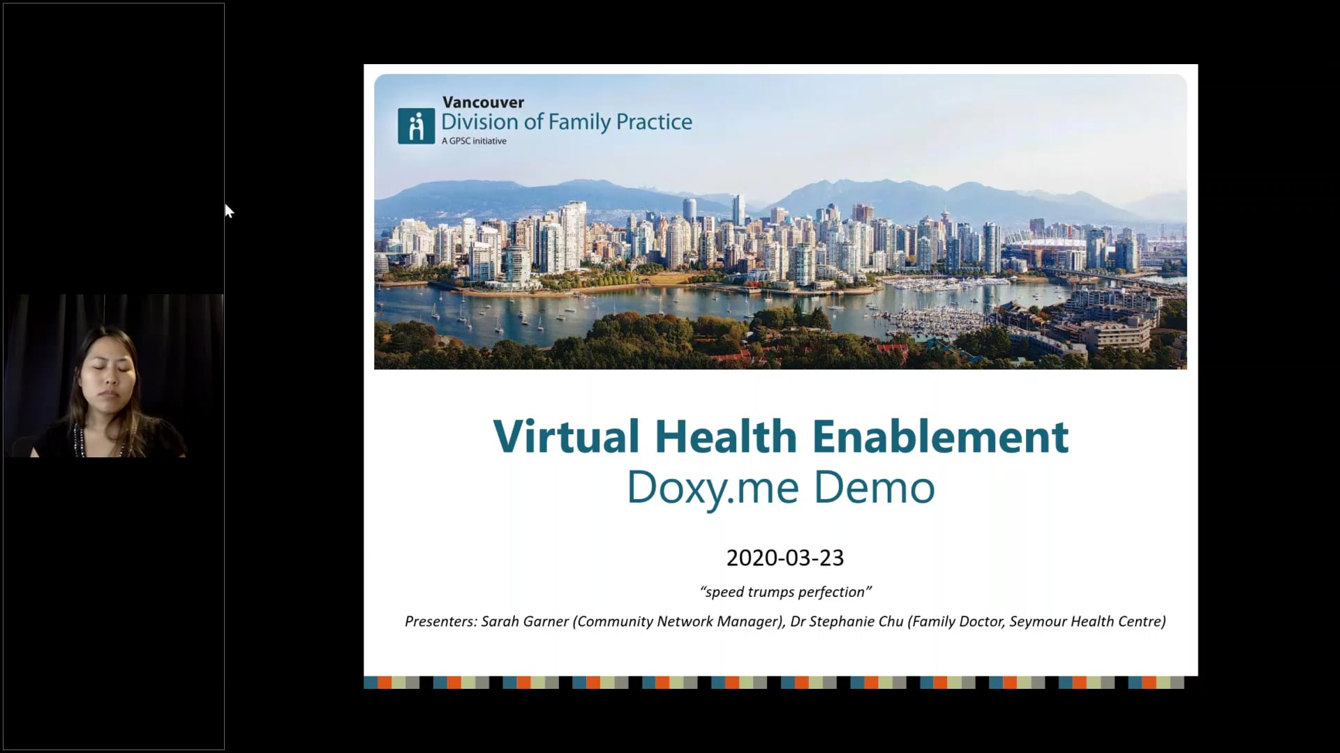 2020-03-23 VDoFP's Doxyme Virtual Health Webinar on Vimeo