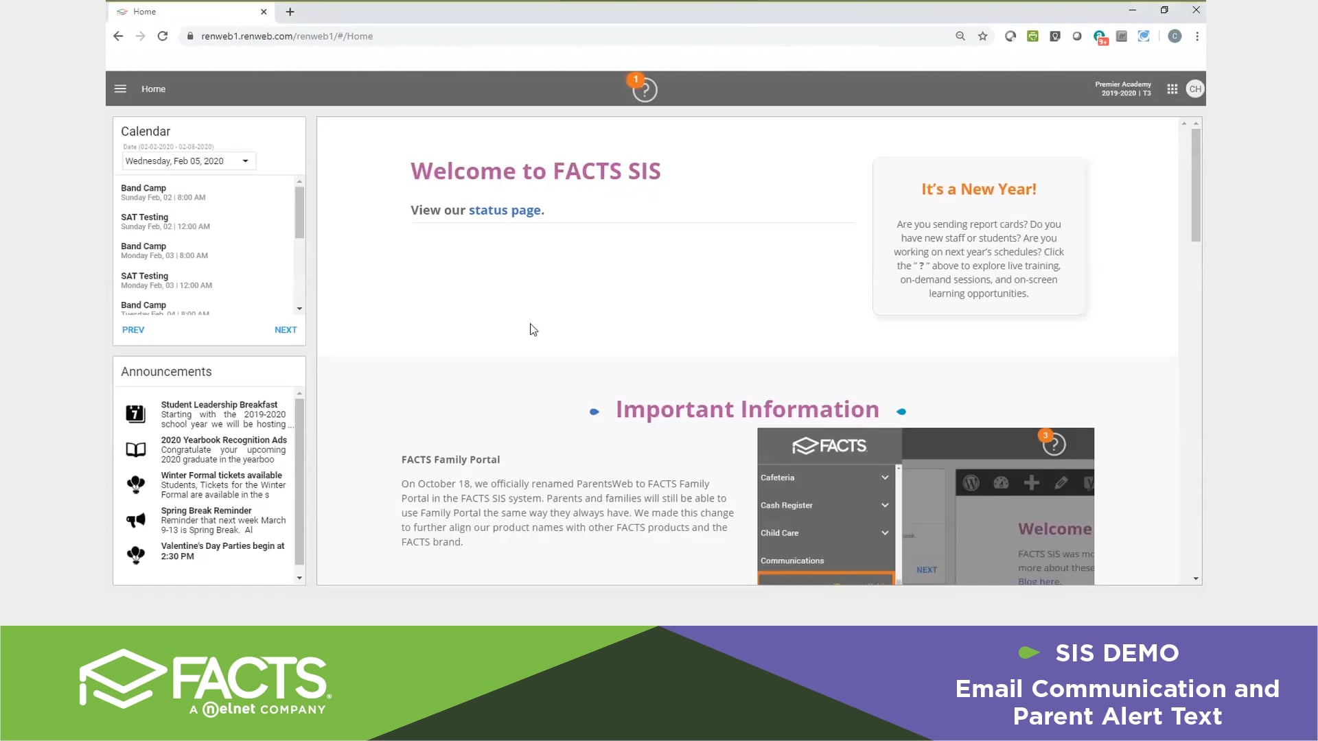 FACTS SIS: Email Communication and Parent Alert Text Demo on Vimeo