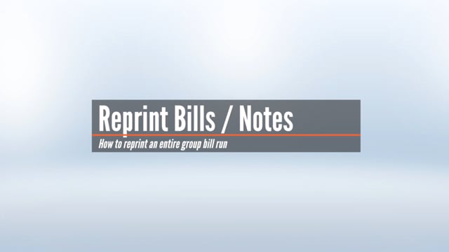 Group Reprint of Bills & Notes