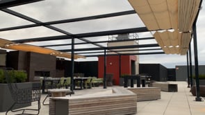 Retractable Shade Structure at Ten at Clarendon