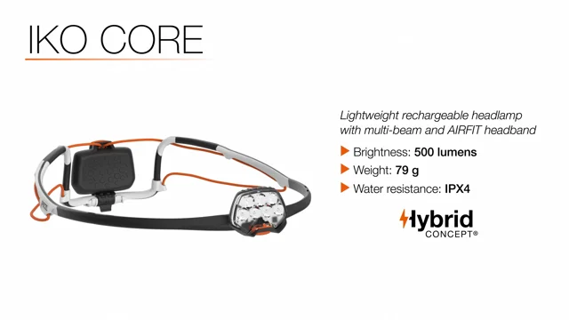 IKO CORE - Lightweight rechargeable headlamp with multi-beam and AIRFIT  headband. 500 lumens
