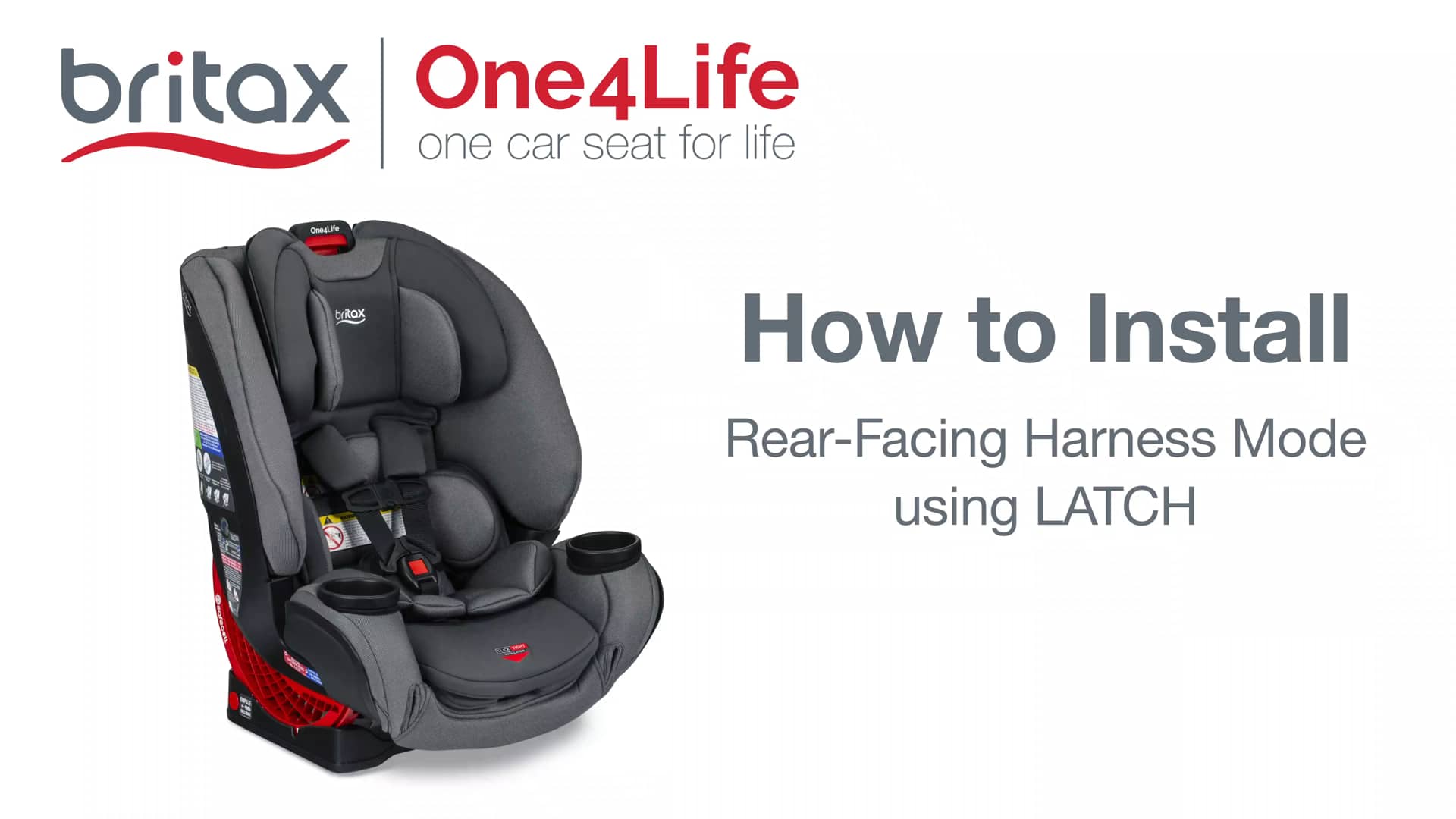 Britax One4Life Car Seat Installation RearFacing Harness Mode using