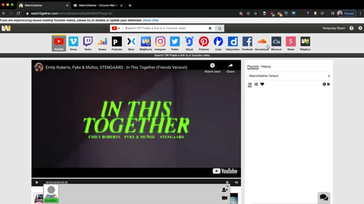 Watch2gether youtube on sale