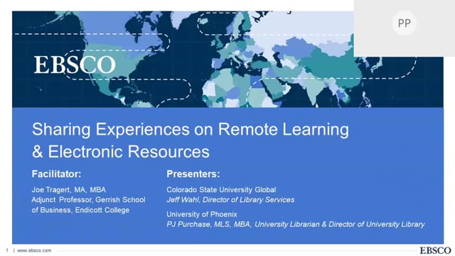 Session 2: Sharing Experiences on Remote Learning & Electronic Resources