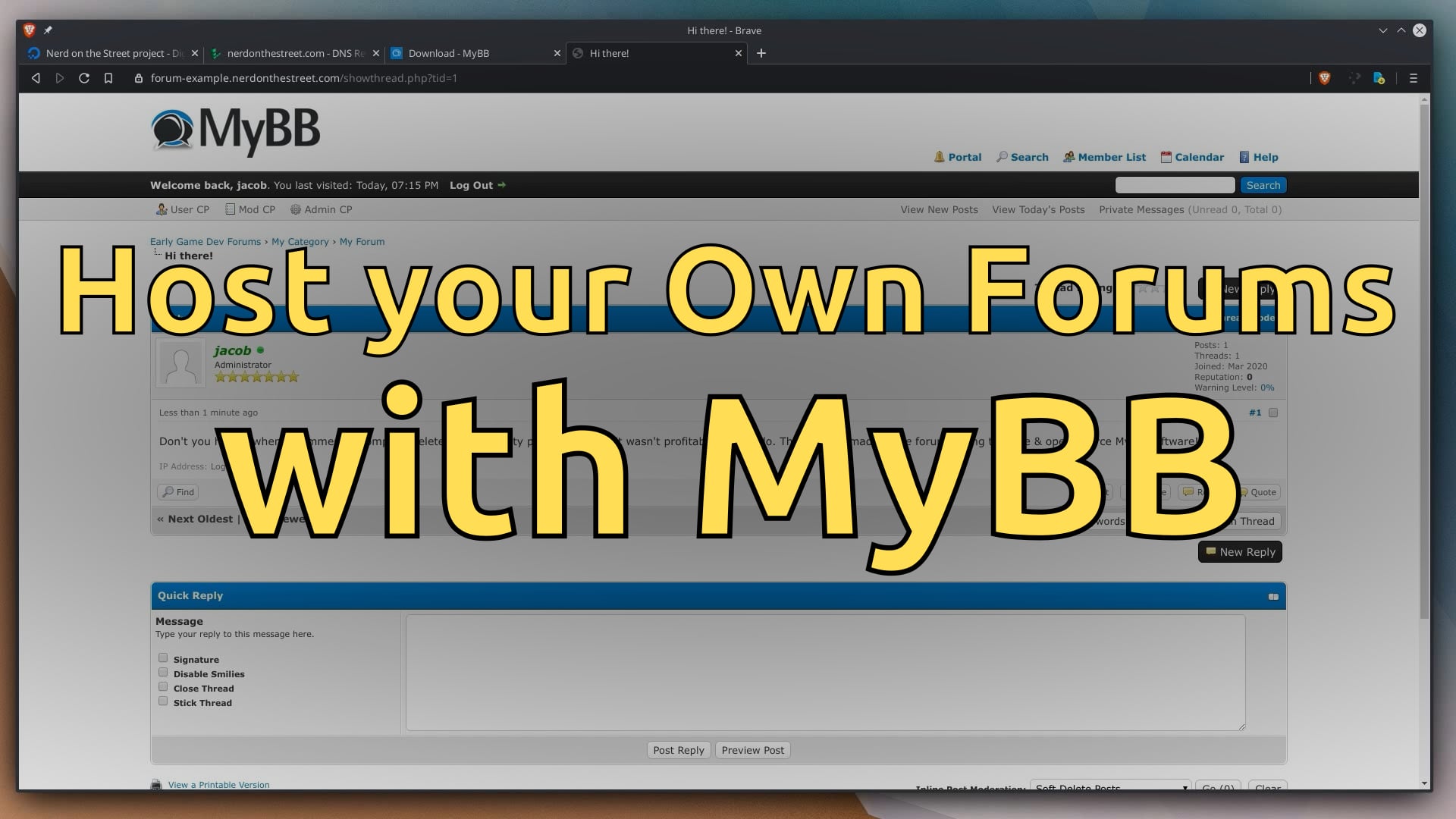 Host your Own Forums with MyBB