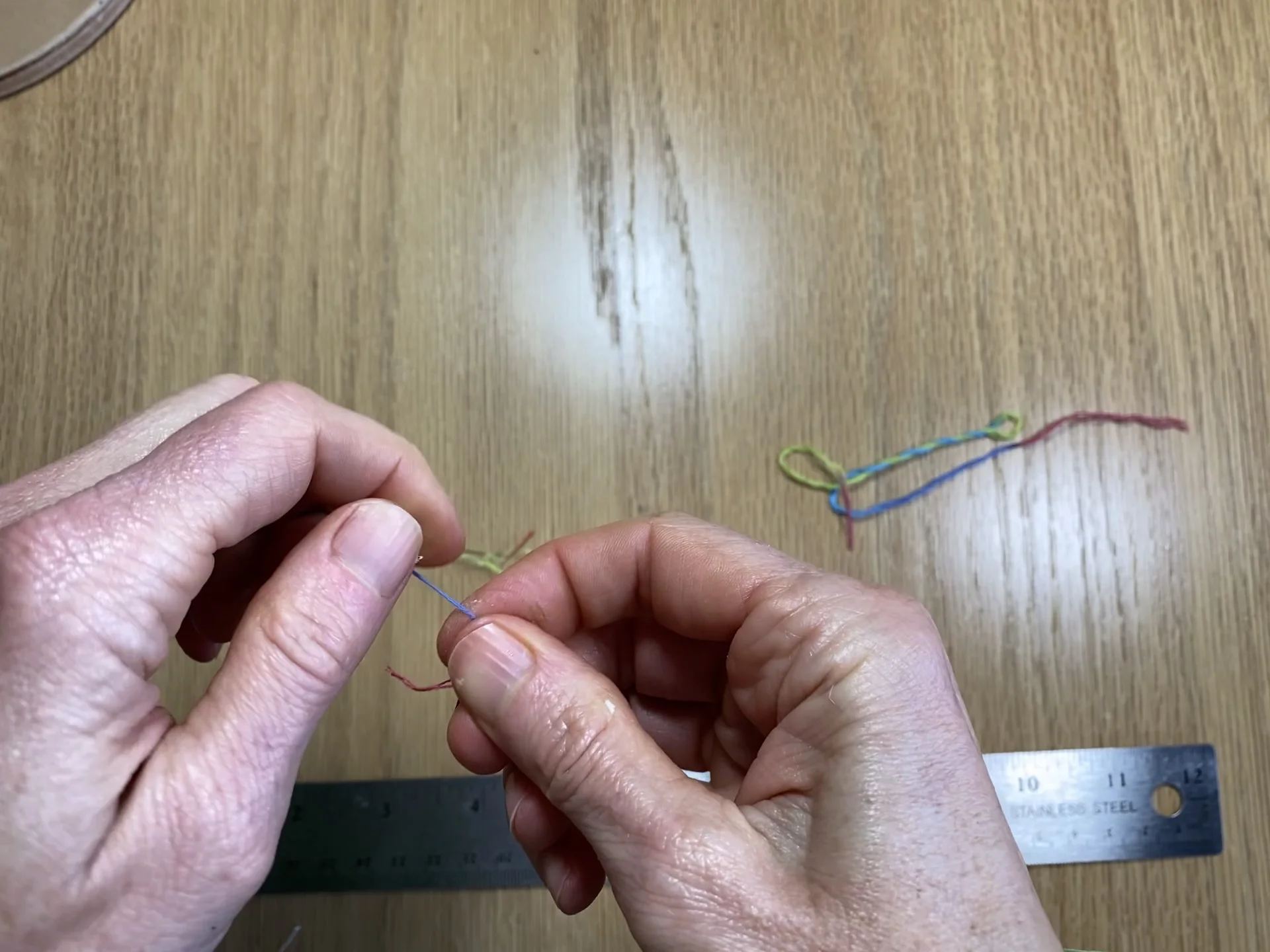 How to thread the Lavor punch needle embroidery tool on Vimeo