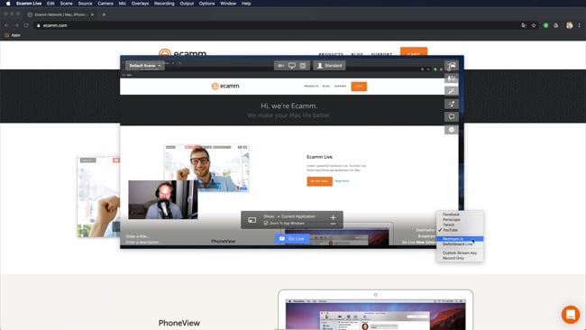 Ecamm Live: Live Streaming zu YouTube und Facebook mit dem Mac